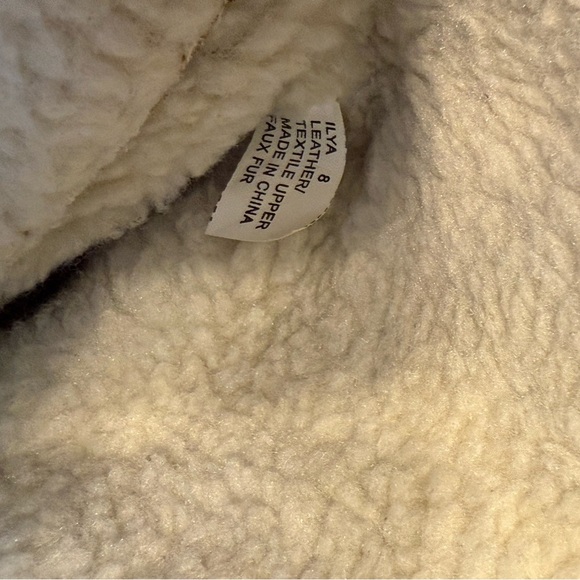 Kelsi Dagger Brown Ilya Womens Leather Block Heel Size 8 Mid Calf Sherpa Boots - Picture 9 of 9